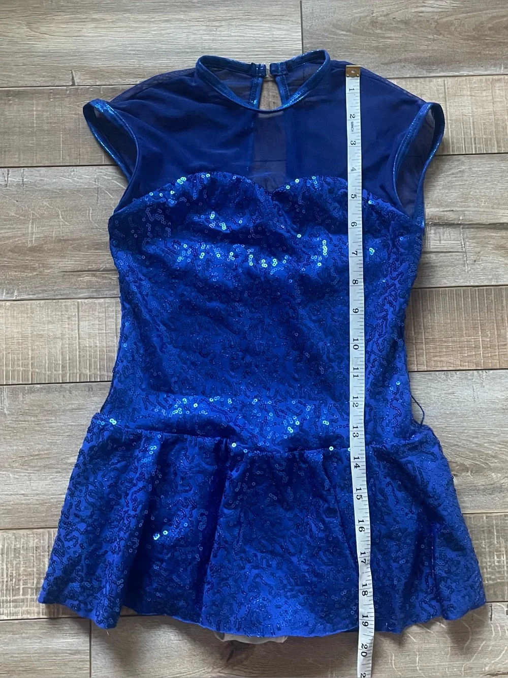 Revolution Dancewear Royal Blue Sequin Dance Costume Lyrical Jazz Girl’s Medium